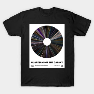 minimal_Guardians_of_the_Galaxy Warp Barcode Movie T-Shirt